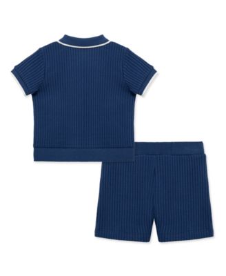 Baby Boys' Collared Neck Polo Shirt and Shorts, 2-Piece Set
