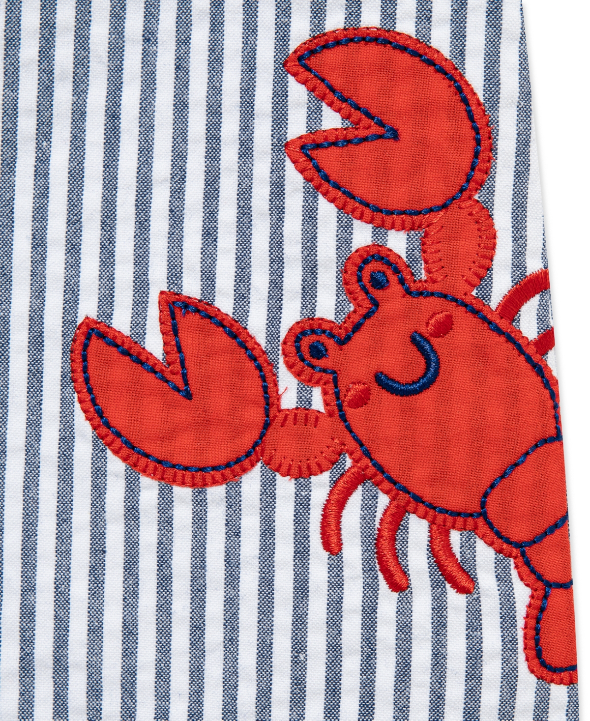 Little Me Baby Boys' Lobster Embroidery Sunsuit and Hat, 2-Piece Set