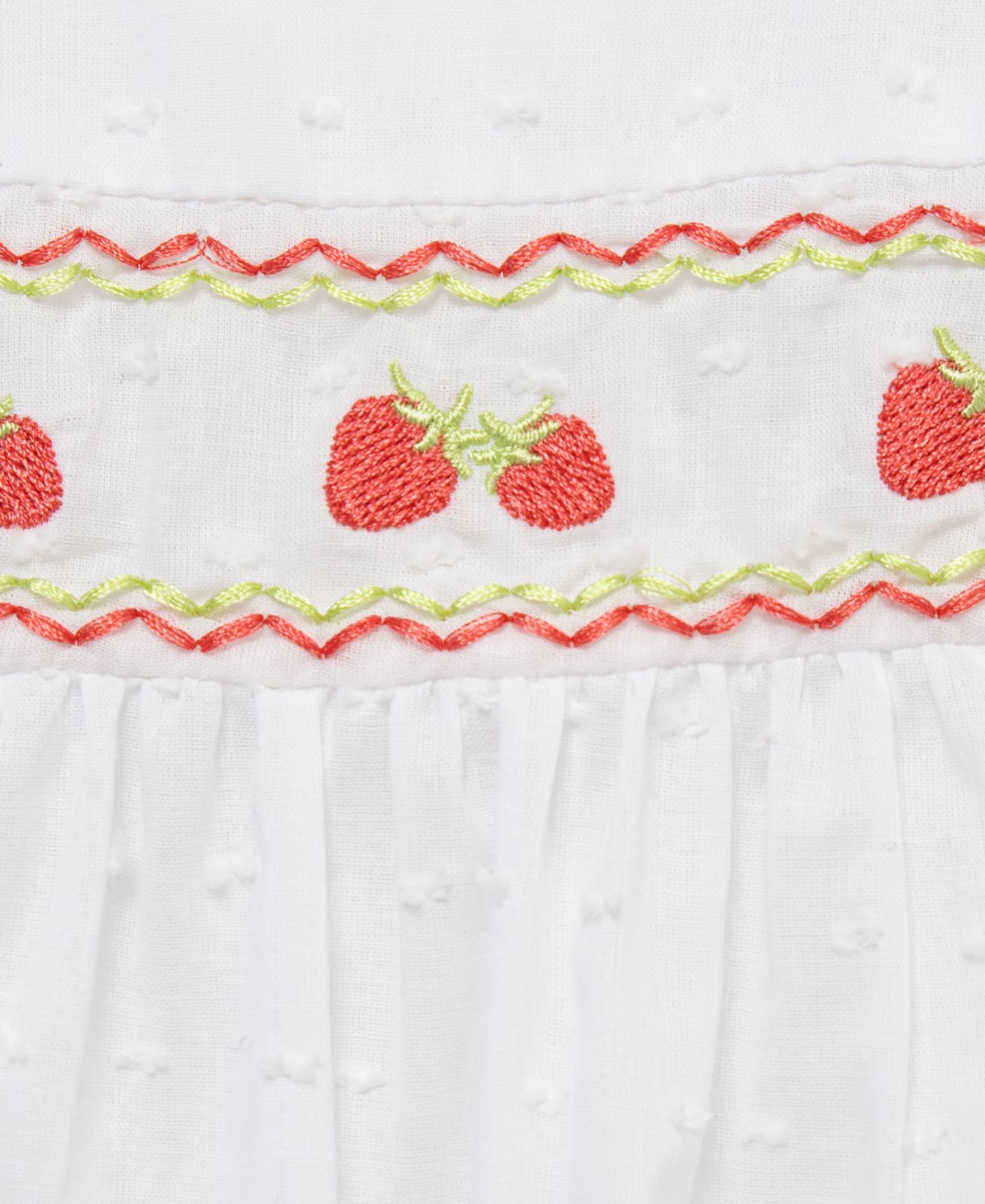 Комплекты Little Me Strawberry Print Top, Shorts and Headband, 3-Piece Set для девочек-малышей, цвет: Белый / Красный — фото 4