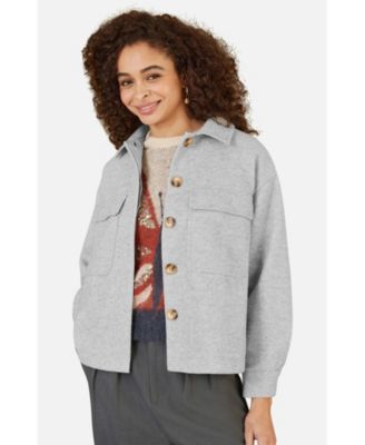 Women's Textured Finish Patch Pocket Shacket