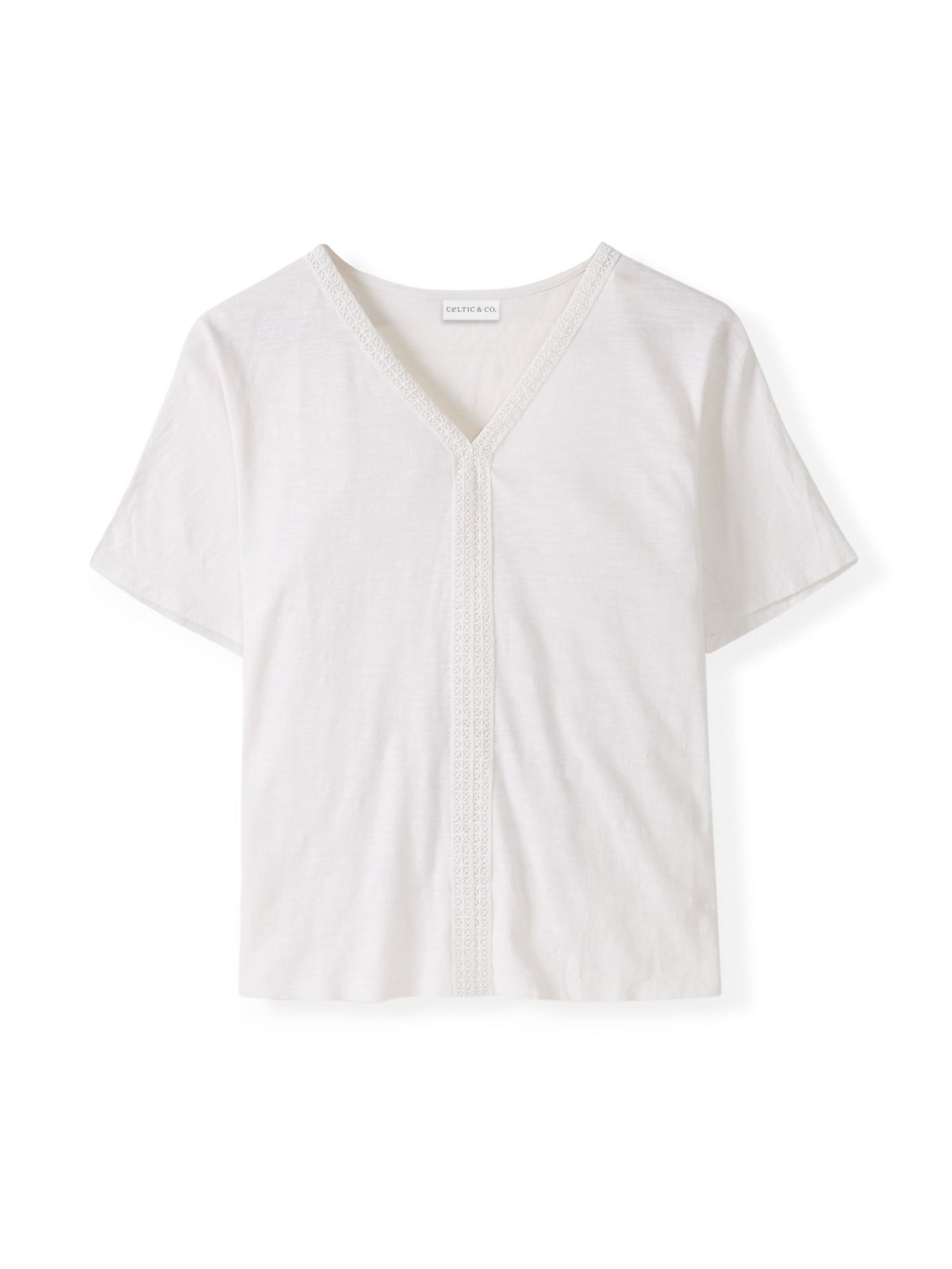Women's Slub Jersey V-Neck Trim Top