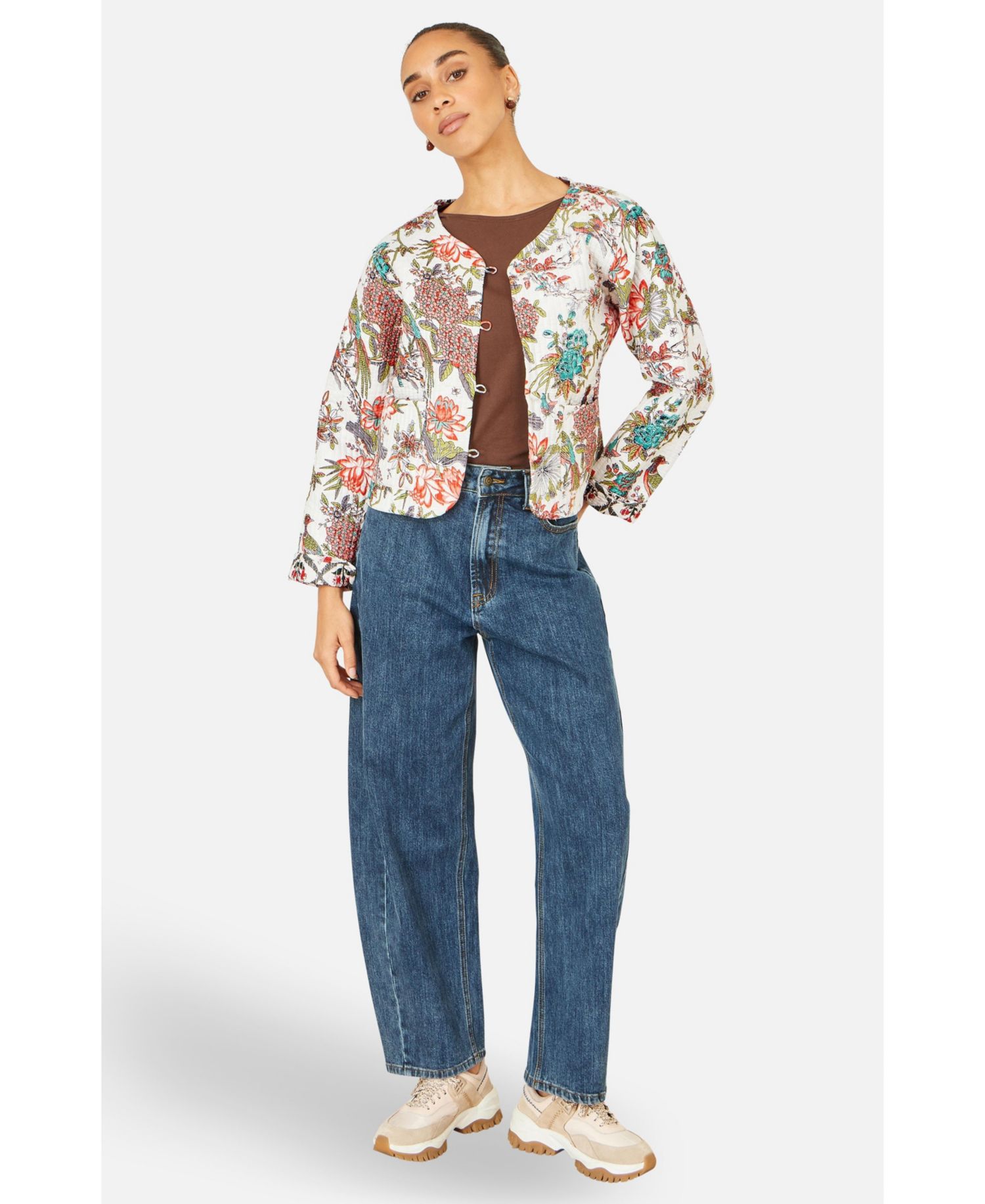 Women's Print Reversible Cotton Quilted Jacket