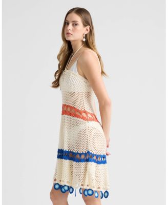 Women's Short Crochet Halter Dress