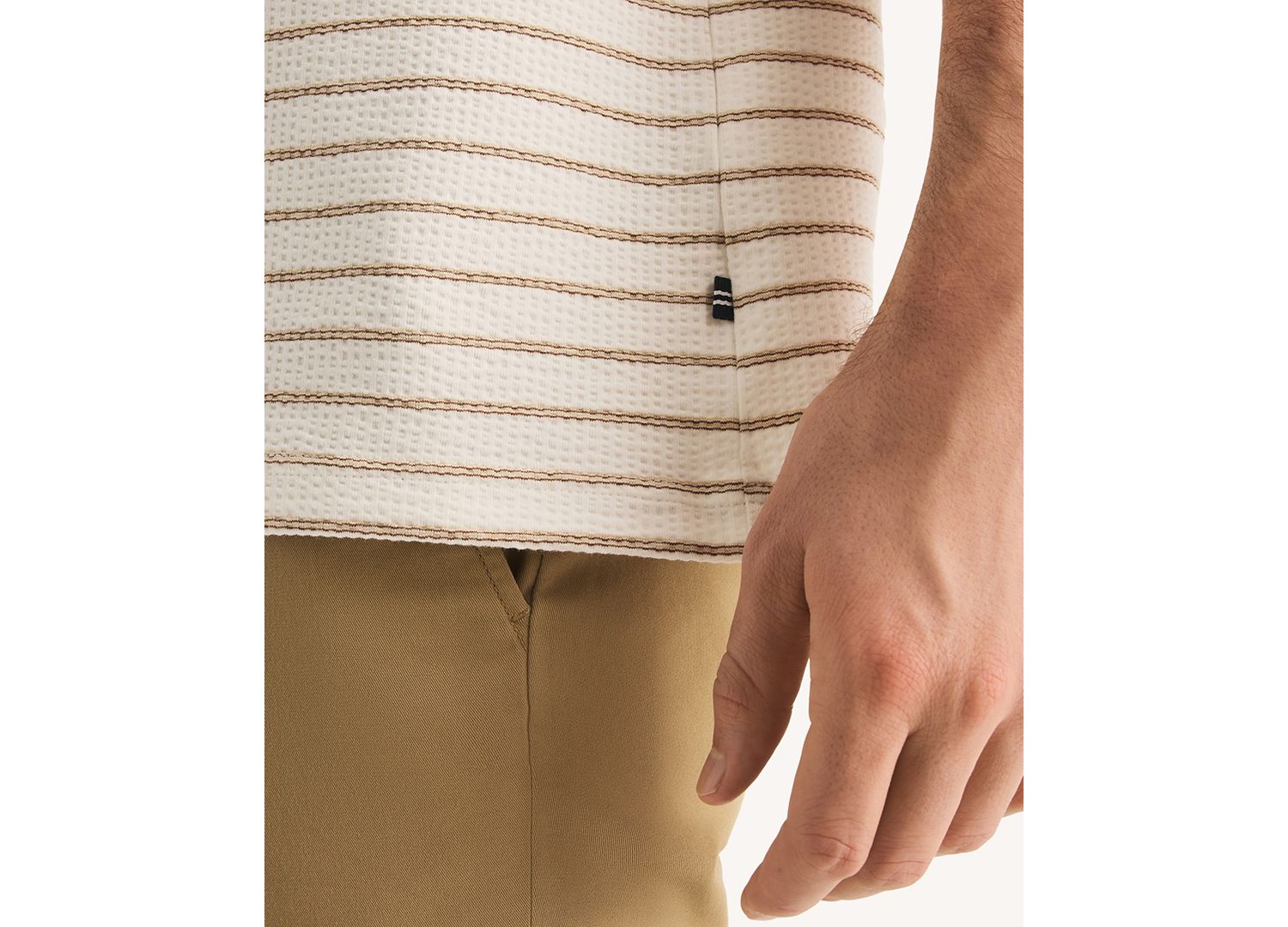 Men's Short-Sleeve Seersucker Striped T-Shirt