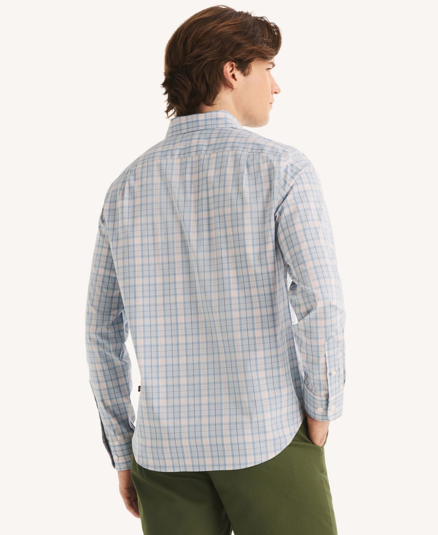 Men's Classic-Fit Long-Sleeve Plaid Shirt
