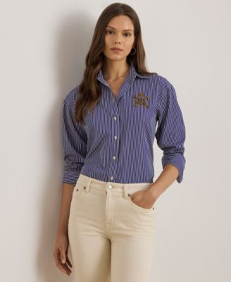 Petite Striped Long-Sleeve Shirt