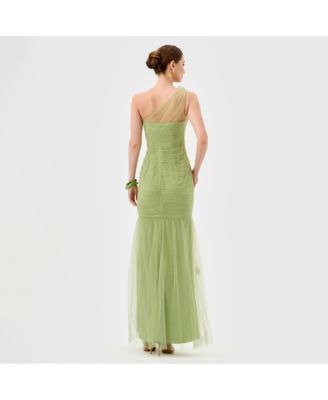 bariano green dress Elena Gown - Bariano