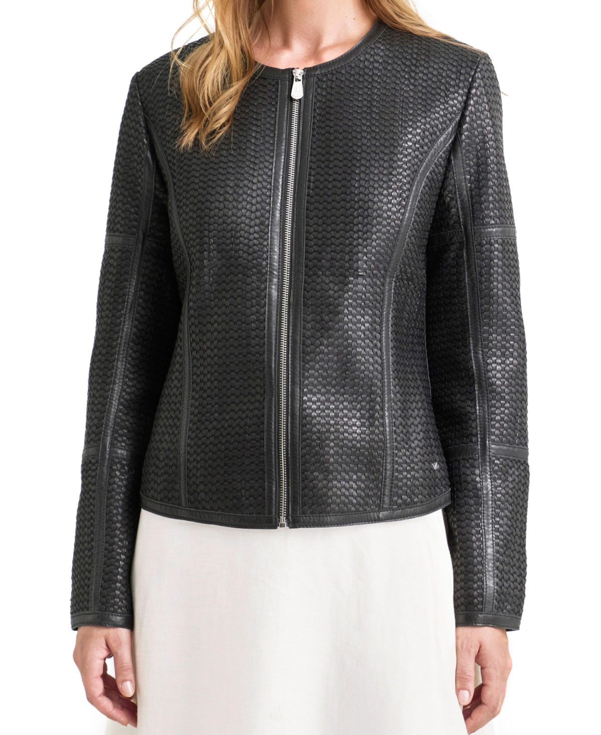 Velez Women's Woven Leather Jacket