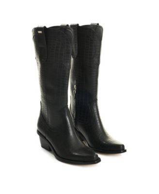 Women's Embossed Leather Boots