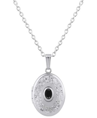 Citrine (3/8 ct. t.w.) Locket Pendant Necklace in Sterling Silver (Also Available in Muti-Stones)