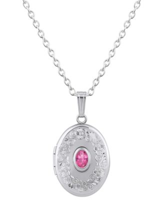 Citrine (3/8 ct. t.w.) Locket Pendant Necklace in Sterling Silver (Also Available in Muti-Stones)