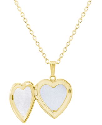 Created Emerald (3/8 ct. t.w.) Locket Pendant Necklace in 14k Yellow Gold-Plated Sterling Silver (Also Available in Multi-Stones)