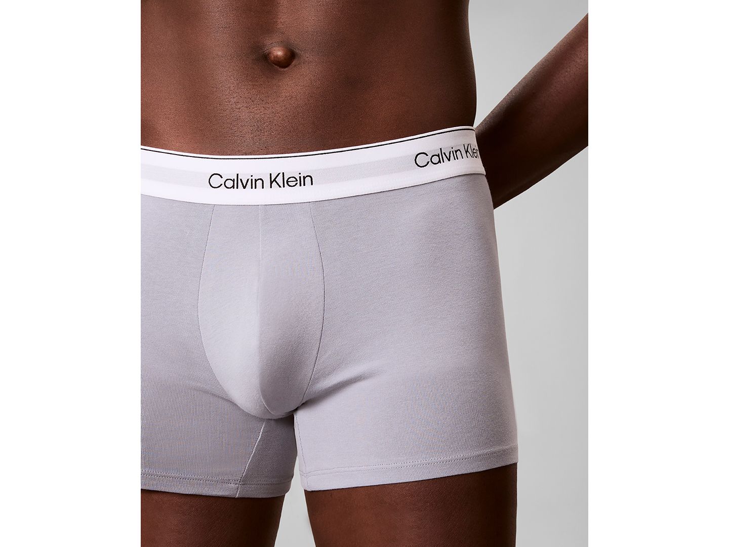 Трусы Icon для мужчин, хлопок, стрейч, 3 шт. — Calvin Klein, цвет: Серый / Розовый — фото 5