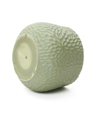 Leaf Embossed MgO Planter, 16.5" Textured Pot for Outdoor & Indoor