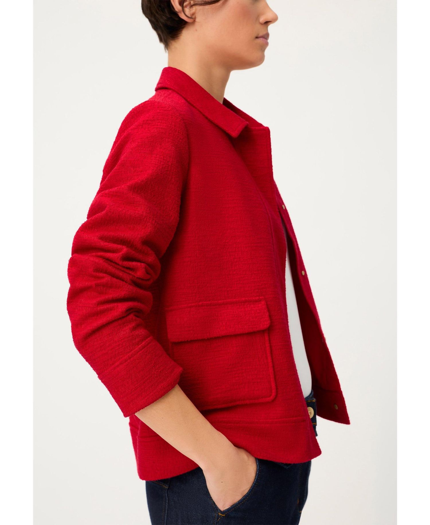 Women's Collared Woven Jacket