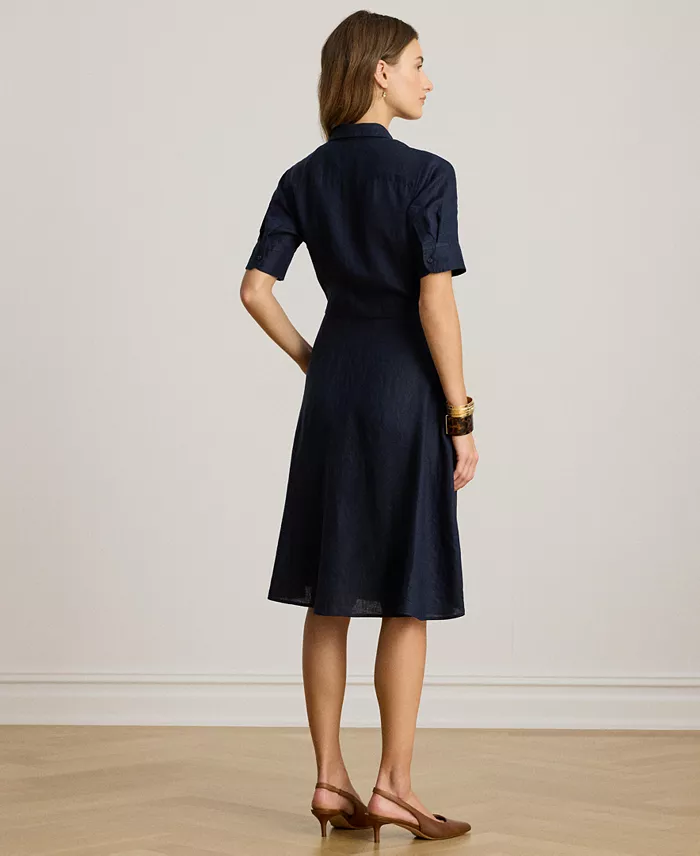 Women's Linen Shirtdress - thumbnail 9