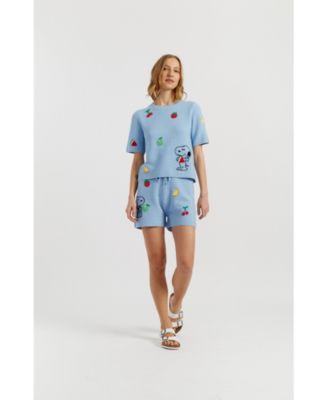 Women's Cotton Snoopy Crochet Tee