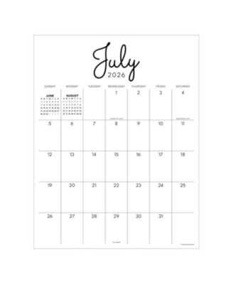July 2026 - June 2027 Large Art Poster Wall Calendar