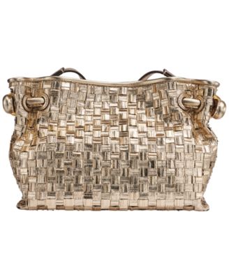 Metallic Woven Small Crossbody Bag