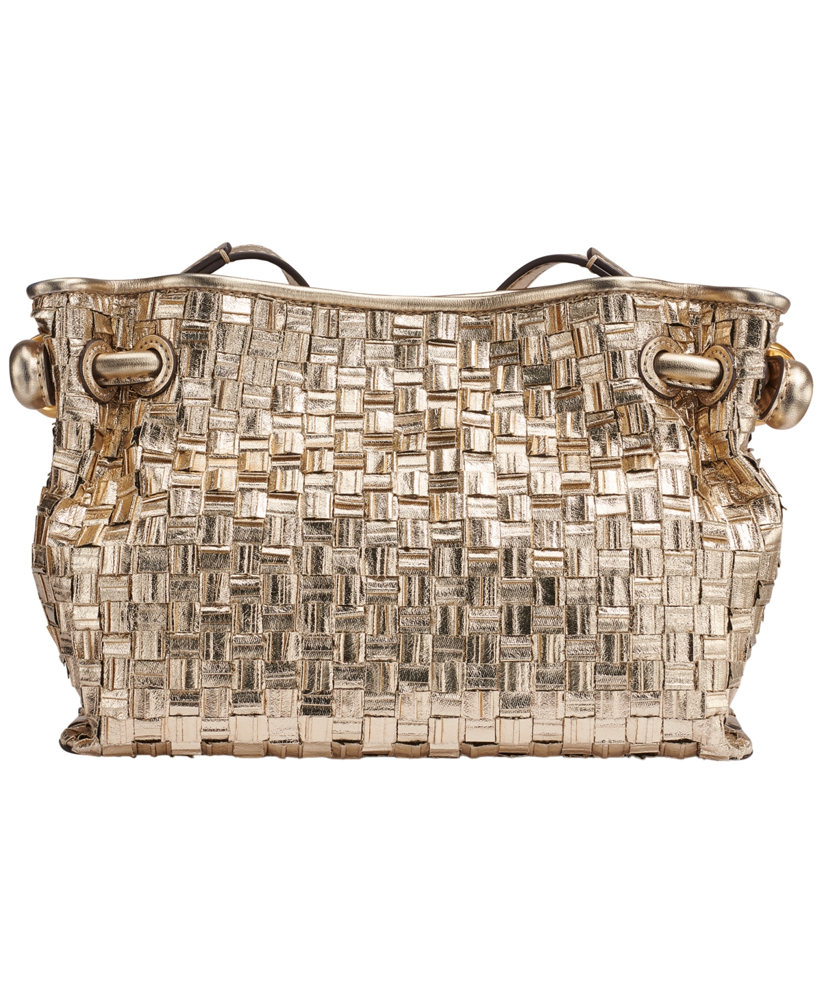 Donna Karan New York Metallic Woven Small Crossbody Bag