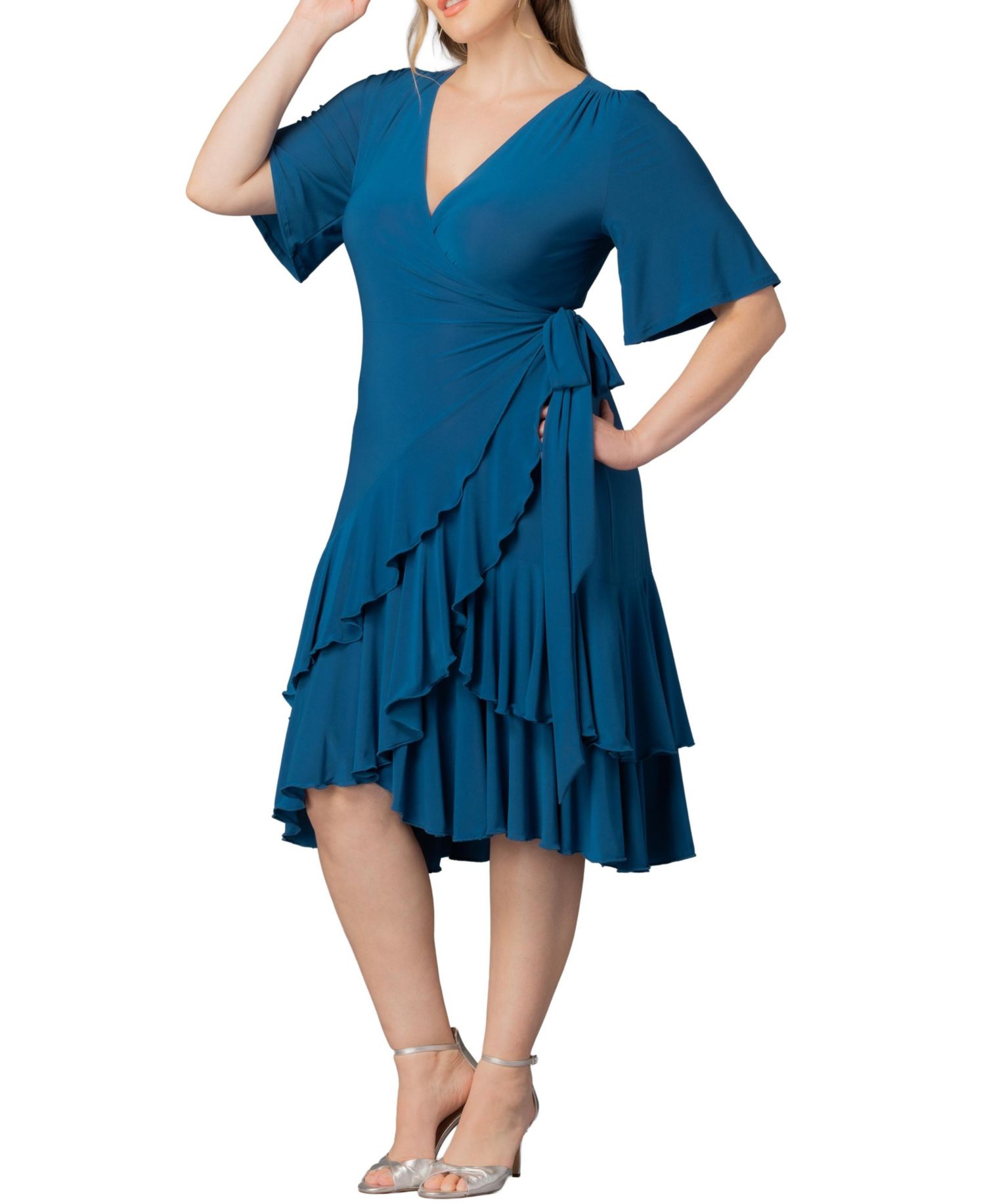 Plus Size Miranda Ruffle Wrap Dress