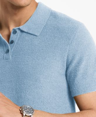 Men's Regular-Fit Boucle Sweater Polo Shirt