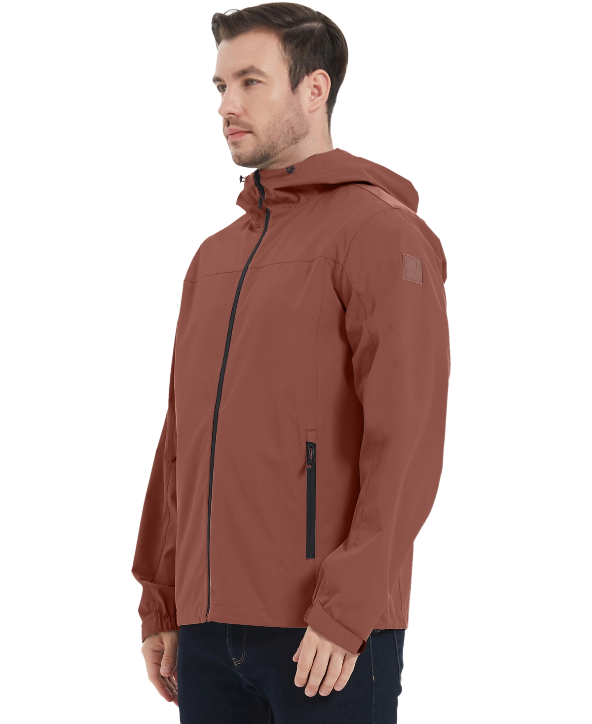 Hawke & Co. Men's All-Season Lightweight Stretch Hooded Rain Jacket