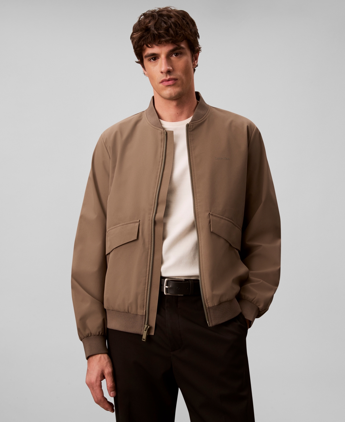 Calvin Klein Men's Soft Tech Classic-Fit Bomber Jacket