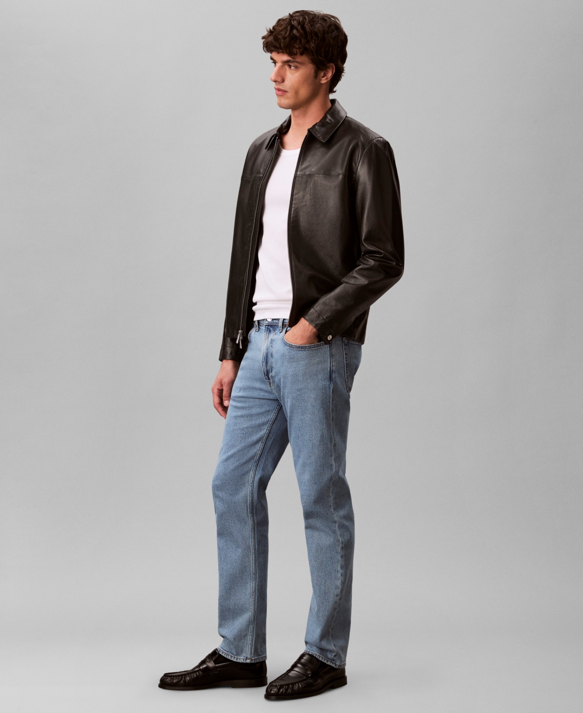 Calvin Klein Men's Standard Straight-Fit Stretch Jeans