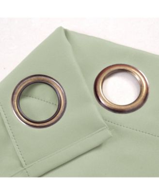 100% Polyester 250 GSM Riley 100% Blackout Grommet Panel 54" x 45" Sage