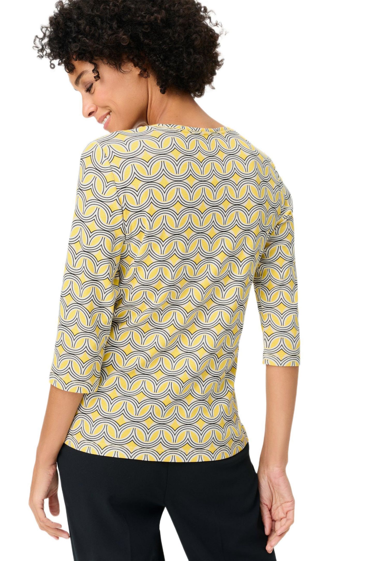 Women's Retro Geo Print T-Shirt