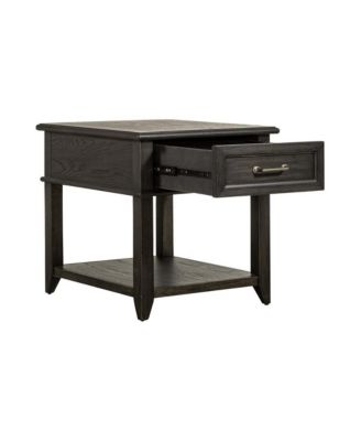 Mill Creek Drawer End Table in Peppercorn