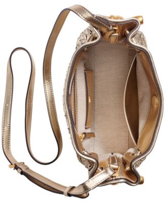 Metallic Woven Small Crossbody Bag