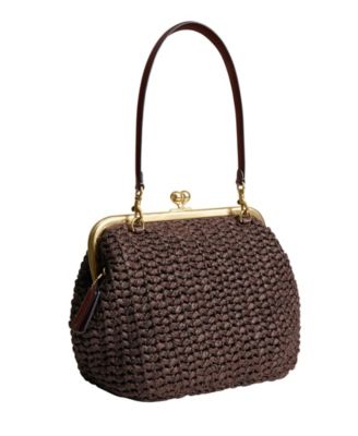 Kisslock Medium Straw Frame Bag 27