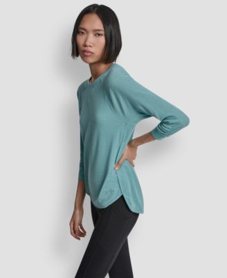 Women's Mini Slub Waffle Three-Quarter-Sleeve T-Shirt