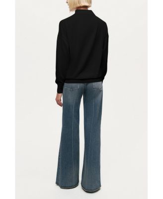 Women's Knit Polo Sweater