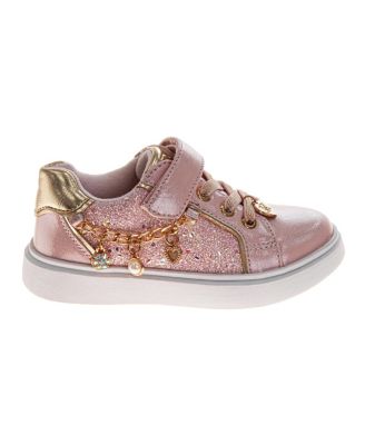 Little Girls Kensie Sneakers Glitter Charms Easy Hook-and-Loop Stylish