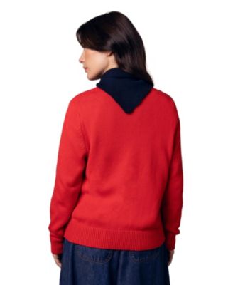 Women's Long Sleeve Cotton Crew Neck Cardigan