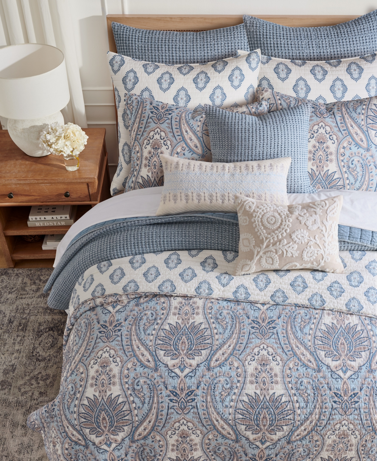 Levtex Kasey Damask Reversible 3-Pc. Quilt Set