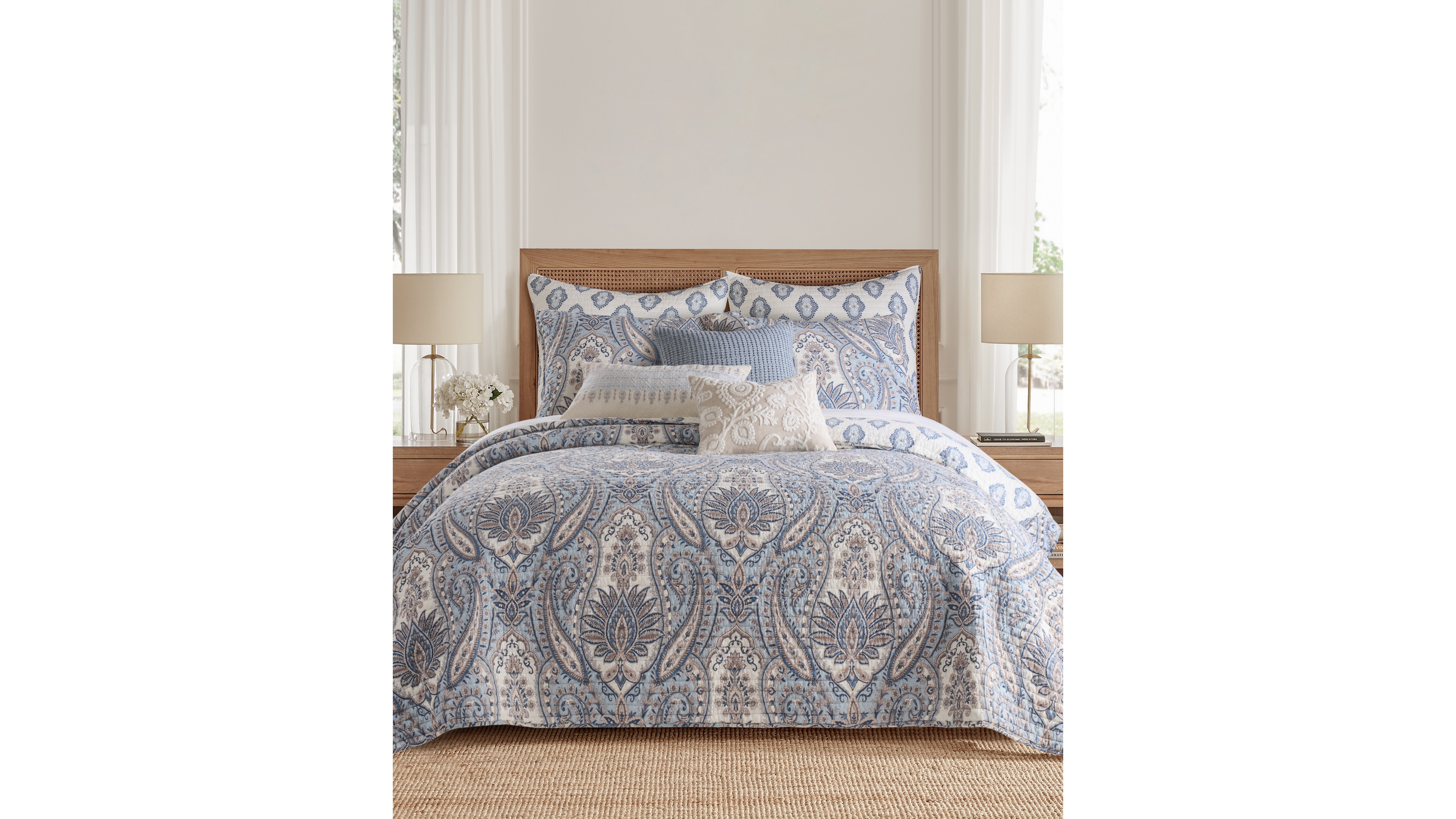 Levtex Kasey Damask Reversible 3-Pc. Quilt Set, Full/Queen