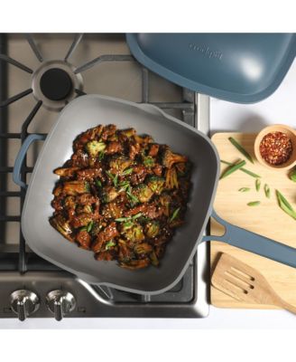 Northvale 5.3 Qt Ceramic Nonstick Saute Pan with Lid & Steamer Basket, Cast Aluminum, Induction Ready Base, Soft Touch Handle