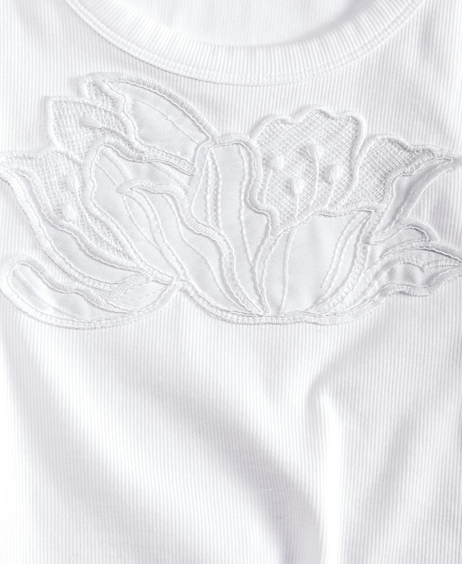 Women's Lace-Trim Ribbed Tank