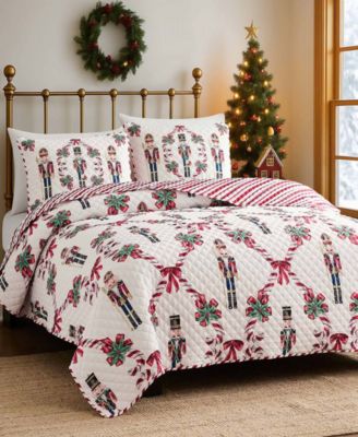 Nutcracker Reversible 3-Pc. Quilt Set, Full/Queen