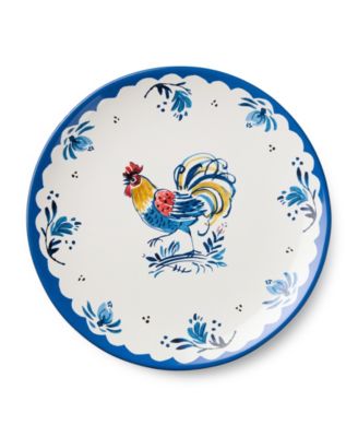 French Rooster Dinner Plates, Set of 4