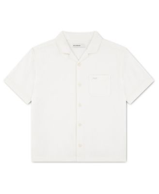 abercrombie kids Boys Short-Sleeve Camp Shirt - Bright White 42$