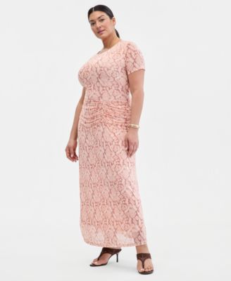 Plus Size Side-Ruched Maxi Dress