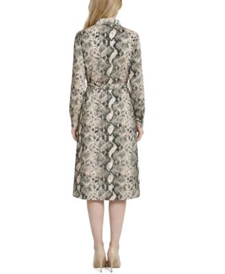 Women's 3/4 Roll Tab Sleeve Collared Dress