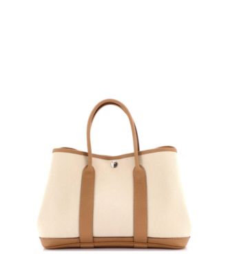 30 Garden Party Tote Toile and Leather