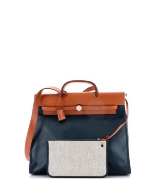 39 Herbag Zip Berline Vache Canvas and Leather