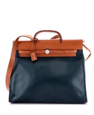 39 Herbag Zip Berline Vache Canvas and Leather